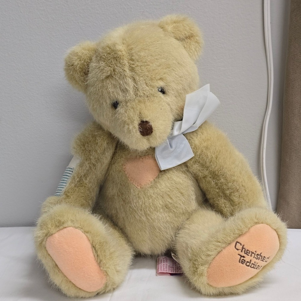 Dakin Cherished Teddies Plush Bear 14in Beige 1994 Priscilla Hillman Collectible